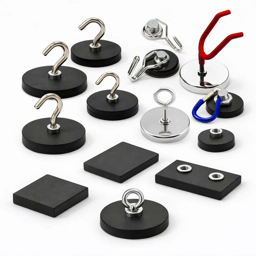 Home 包胶磁挂钩磁多规格展示